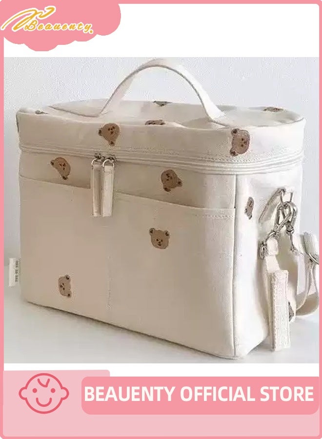 بيوينتي منظم حقيبة عربة، عربة محمولة معلقة حقيبة عربة ملحقات حقيبة مع جيب السحاب للزجاجة، الحفاضات، الهاتف، الألعاب، حامل زجاجة عربة البنود الطفل الطفل - Image 2