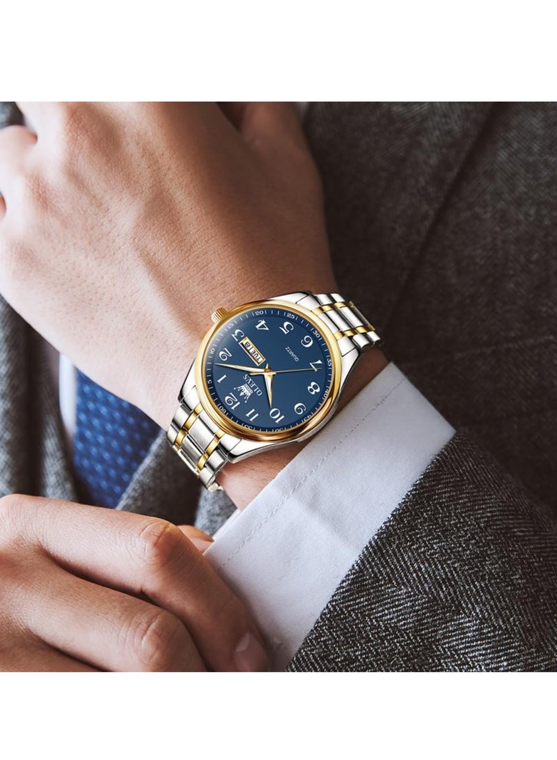 OLEVS Men's Waterproof Stainless Steel Analog Quartz Watch5567 - Image 3