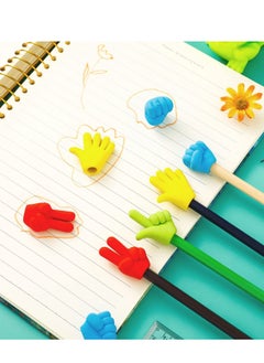 KASTWAVE Pencil Erasers, Rubber Pencil Top Erasers Funny Pencil Eraser Toppers Rock Paper Scissors Erasers Pencil Top Erasers Cap Studying Supplies for Kids Students Teachers  - Image 4