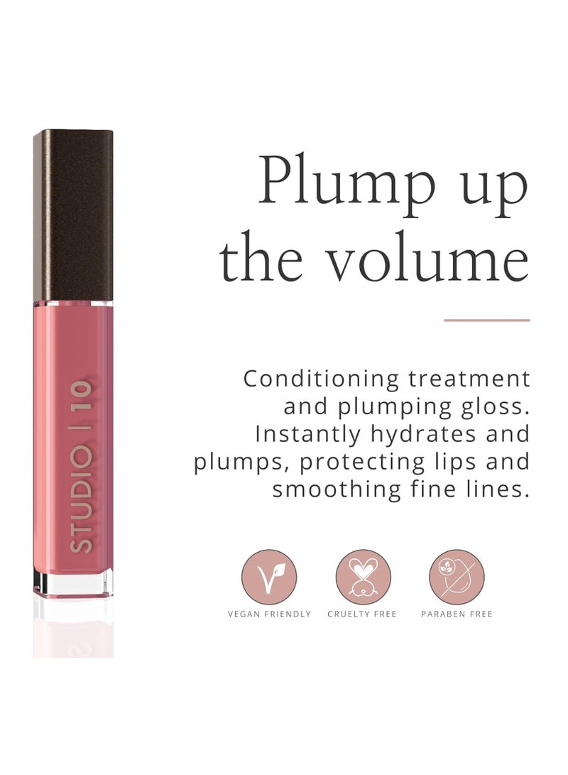 Studio 10 Lip Perfecting Plumping Lip Gloss Supercharged Lip Gloss and Treatment Feather light Non sticky and Long lasting Shine Pink Lip Plumper - Image 2
