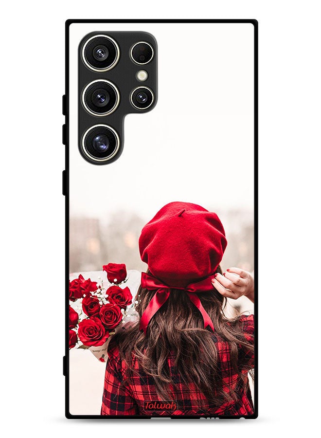 Tolwak Samsung Galaxy S24 Ultra 5G Protective Case Cover Holding Flowers - Image 1