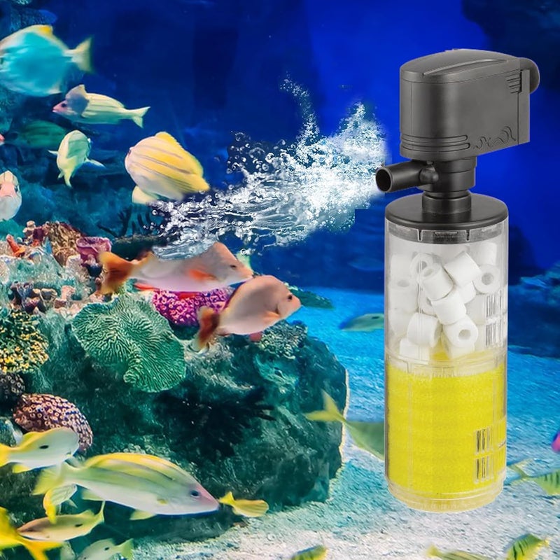 Meridian 3-in-1 Submersible Aquarium Filter Pump, 800 L/H Silent Internal Water Pump for Fish Tank, 10W - CT - Image 1