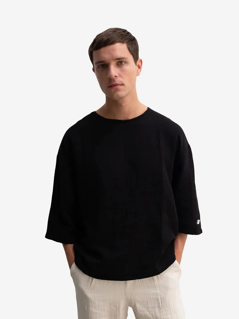 جيستو GIESTO Oversized Crew Neck Cotton T-Shirt