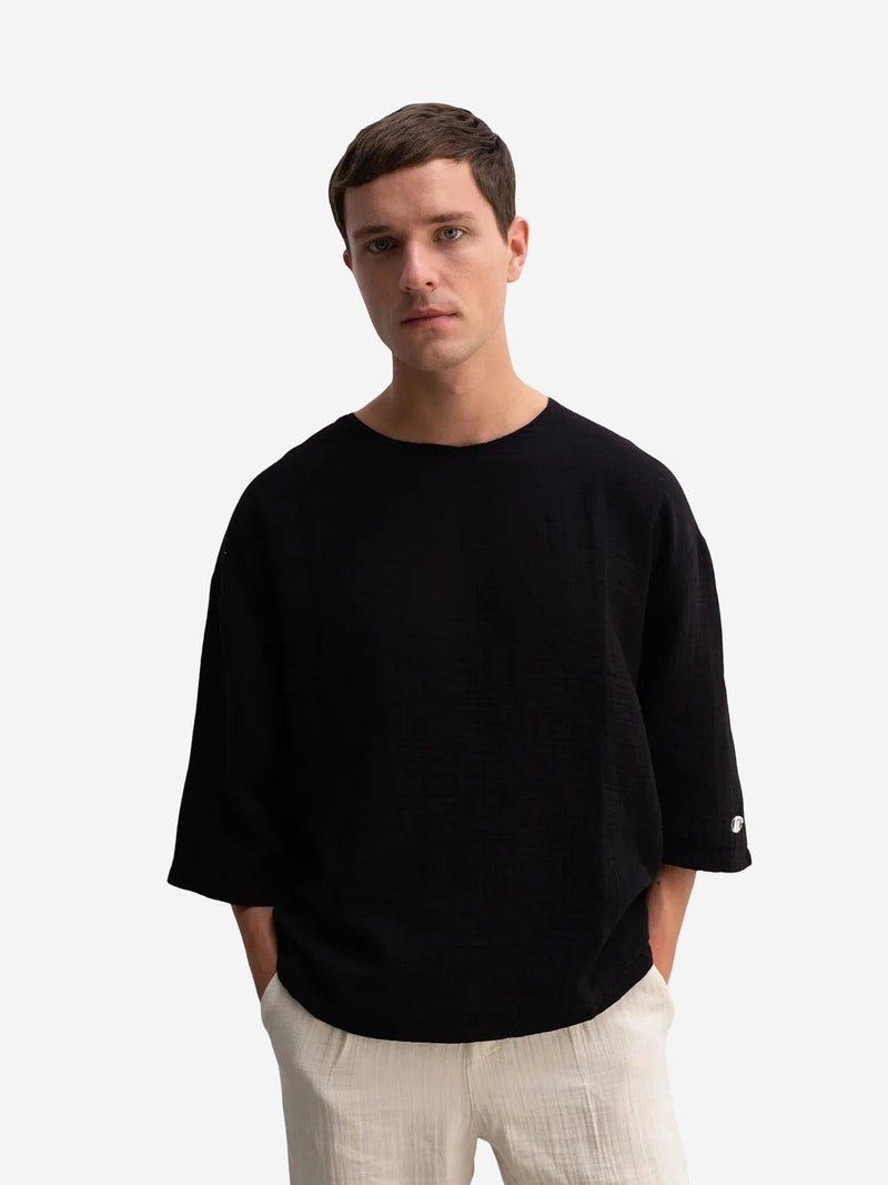 GIESTO Oversized Crew Neck Cotton T-Shirt - Image 1