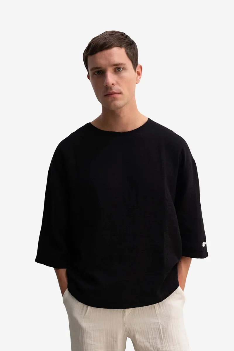 GIESTO Oversized Crew Neck Cotton T-Shirt