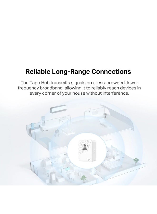 tapo TP-Link Tapo H100 Smart IoT Hub with Chime and Smart Alarm - Image 3