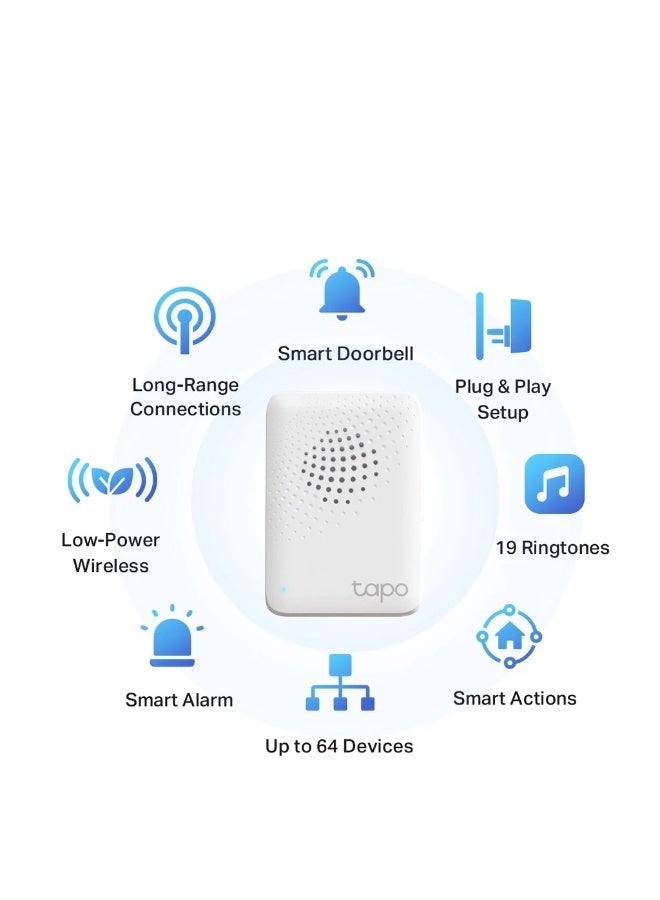 tapo TP-Link Tapo H100 Smart IoT Hub with Chime and Smart Alarm - Image 2