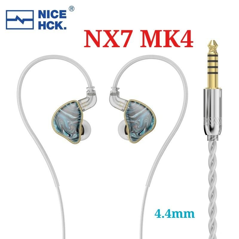 Nicehck NX7 MK4 Hybrid Hi-Fi Wired In-Ear Monitor Earphones with Replaceable Tuning Filter, Iem, 4.4mm - Image 1