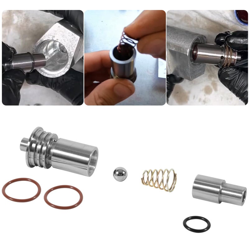 STL010 Cooler Flow Bypass Valve Kit Upgrade For GM 6L80 6L90 2014up Cadillac Chevy GMC Transmission 2016up 8L90 8L80 8L90E 10L90 Transmission Cooling System Kit 6L80 Thermostat Bypass Kit
