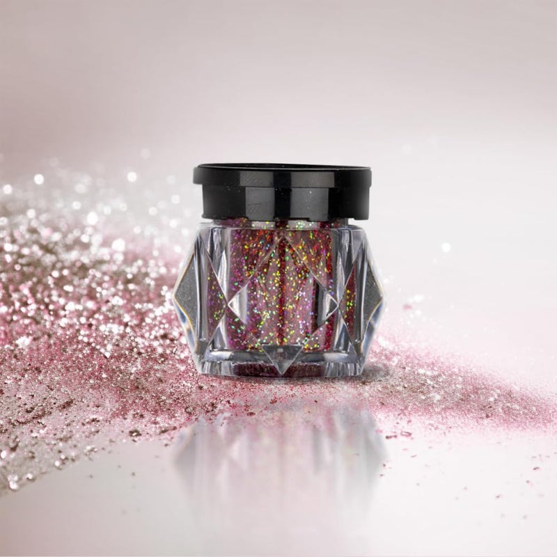 Bobi Holographic Loose Glitter Eyeshadow For Eye Makeup Highly Pigmented Eyeshadow With Radiant Shimmer Finish NonTransfer Long Wearing Eyeshadow Red 10gm - Image 2