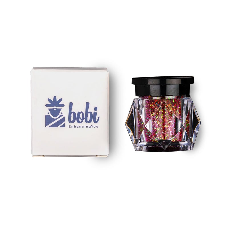 Bobi Holographic Loose Glitter Eyeshadow For Eye Makeup Highly Pigmented Eyeshadow With Radiant Shimmer Finish NonTransfer Long Wearing Eyeshadow Red 10gm - Image 1