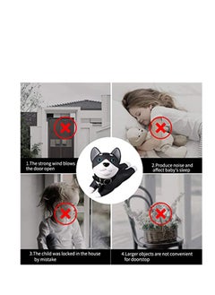 SYOSI Decorative Door Stopper Cute Dog Door Stopper Door Stop Silicone Door Stops Cute Style Door Wedge for Home and Office Black and White, Prevent Accidental Locks In the Room  - Image 3