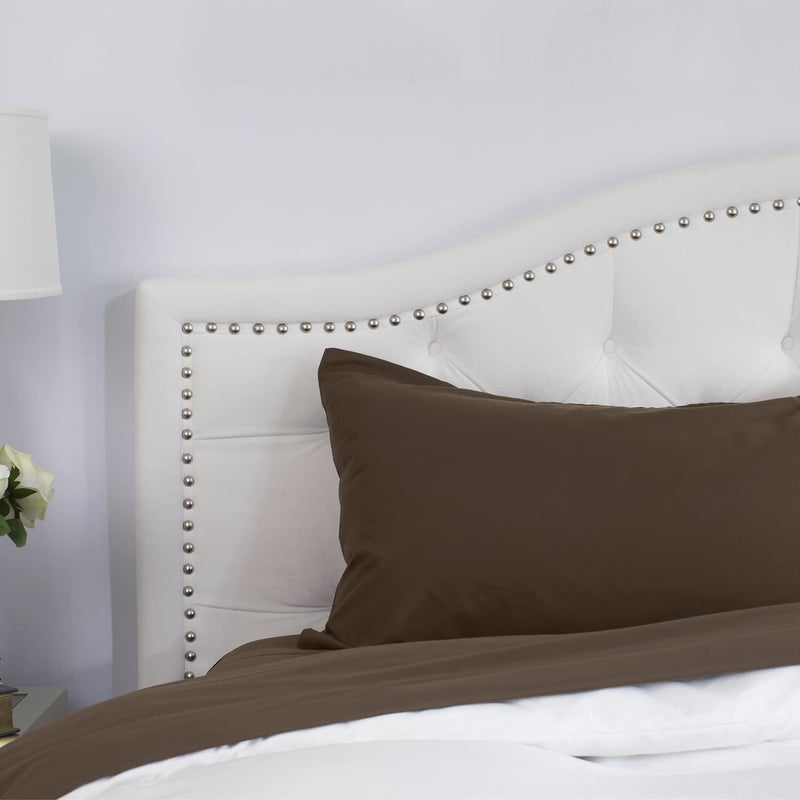 PeachSkinSheets PeachSkinSheets Chocolate Sheet Set - 1500tc Level of Softness - Extra Soft Cooling Sheets for Hot Sleepers and Night Sweats - Split Head King Size (36"" Split)  - Image 1
