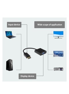 Generic DisplayPort to VGA Adapter, Gold-Plated DP DisplayPort Male to VGA Female Display, Plug and Play, Small and Light, Monitor Converter Cable Adapter for Computer PC Desktop Laptop Projector  - Image 3