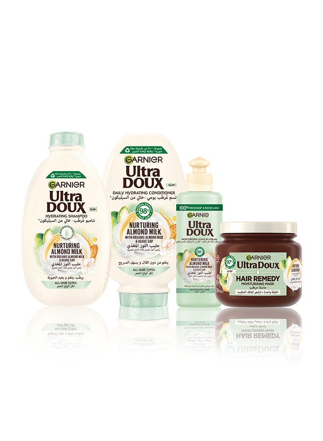 غارنييه الترا دو شامبو مرطب بحليب اللوز  400مل + بلسم 360مل - Image 4
