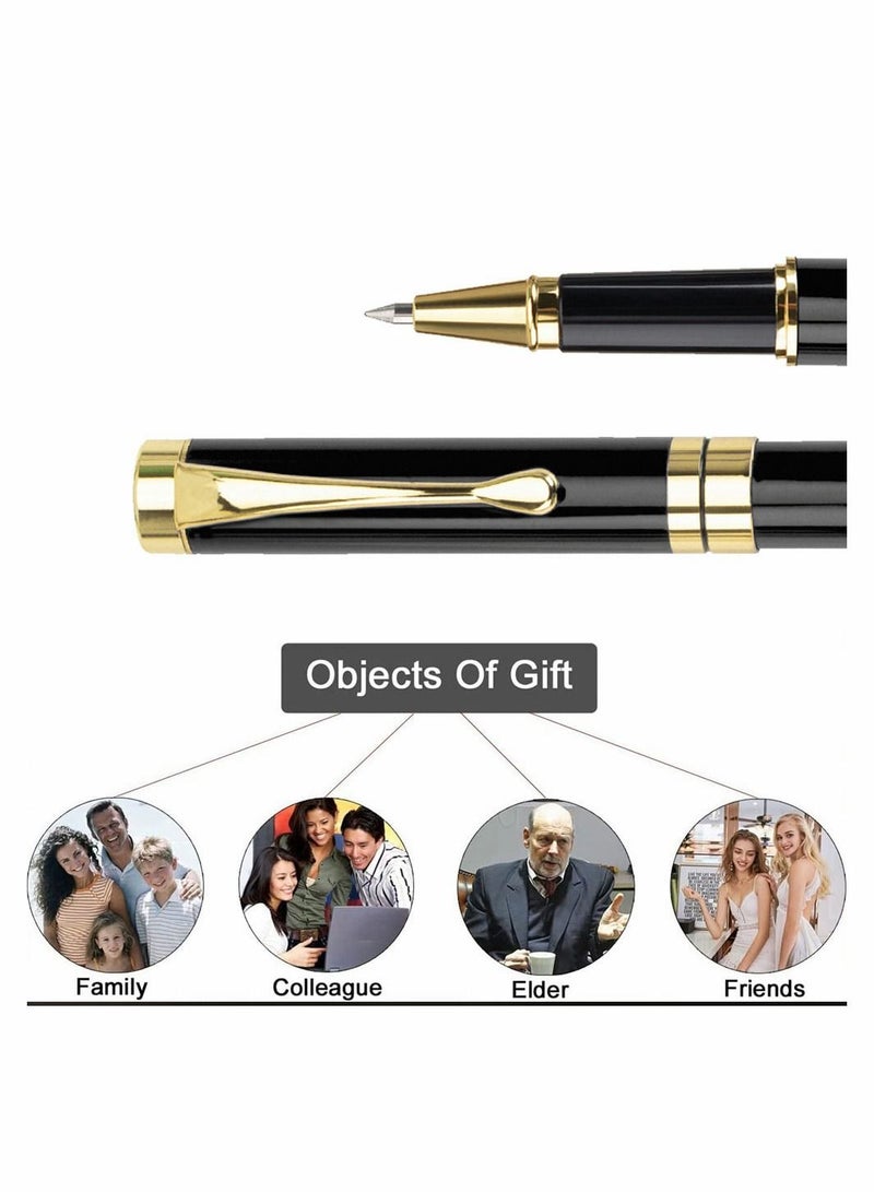 SYOSI Expert Ballpoint Pen Black with Chrome Trim Luxury Line 0.5mm Tip Come 2 Pieces Ink Refill Nice BallPens Classy Gift Box for Student Executive Office - Image 5