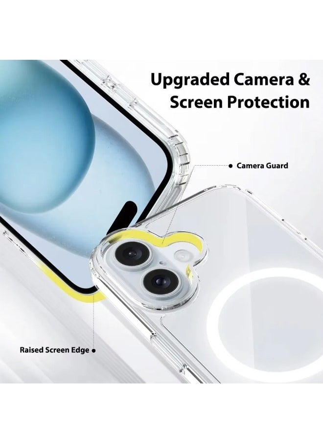 Generic - iPhone 16 Plus Magnetic Case, Compatible with MagSafe Wireless Charging, Anti-Scratch Bumper Cover (Clear), TPU - PC - Image 1