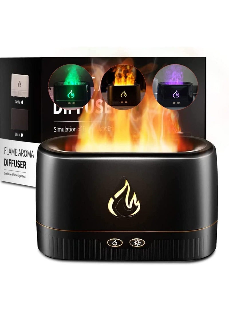 Raxoom Flame Air Diffuser,Humidifier,Portable Noiseless Aroma Diffuser with Multicolor Lights Waterless Auto Off Protection Essential Oil Diffuser for Home,Office - Image 1