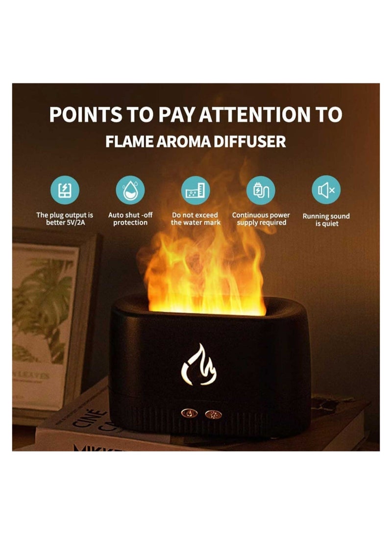 Raxoom Flame Air Diffuser,Humidifier,Portable Noiseless Aroma Diffuser with Multicolor Lights Waterless Auto Off Protection Essential Oil Diffuser for Home,Office - Image 5