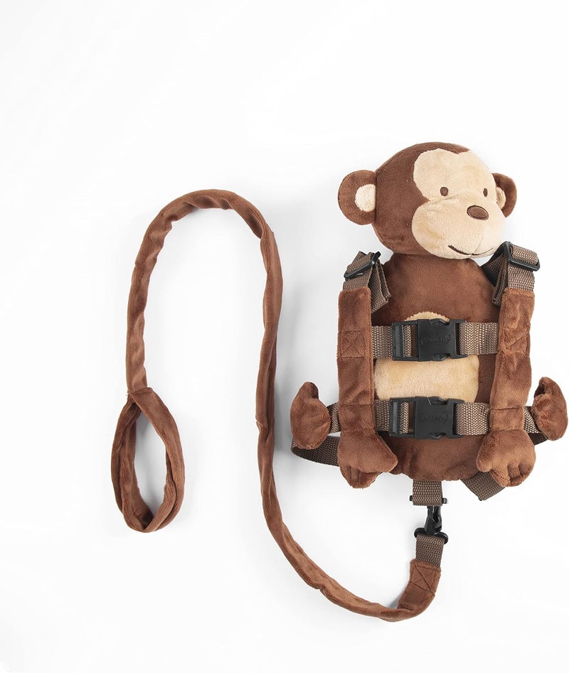 Berhapy 2 in 1 New Monkey Toddler Safety Harness Backpack Children's Walking Leash Strap（Brown） - Image 2