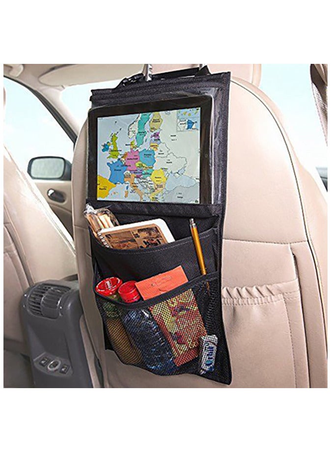 منظم الكمبيوتر اللوحي للمقعد الخلفي للسيارة أسود - Image 2