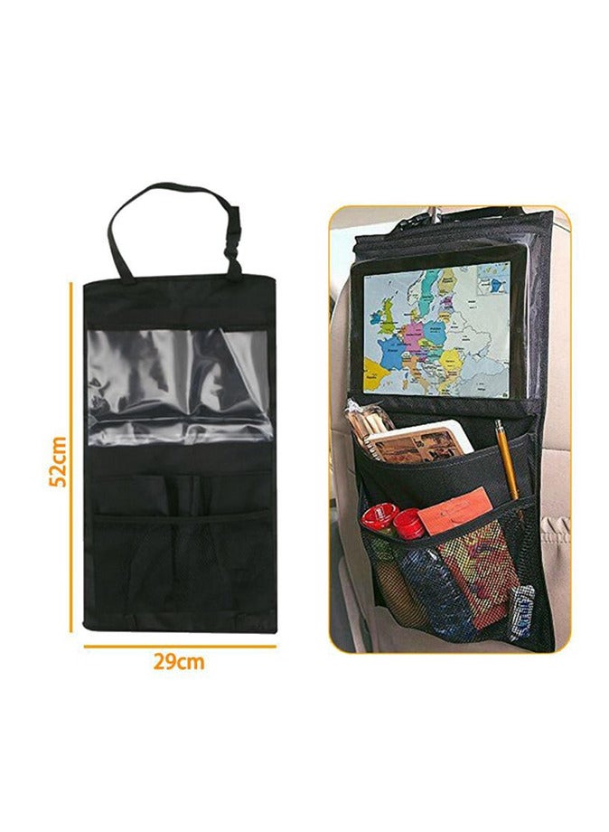 منظم الكمبيوتر اللوحي للمقعد الخلفي للسيارة أسود - Image 3