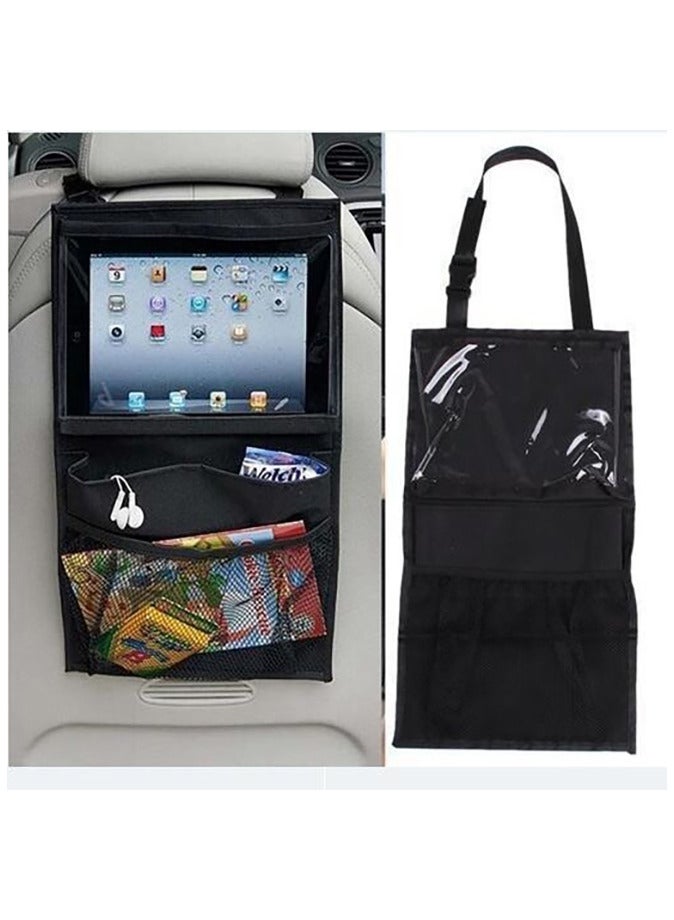 منظم الكمبيوتر اللوحي للمقعد الخلفي للسيارة أسود - Image 4