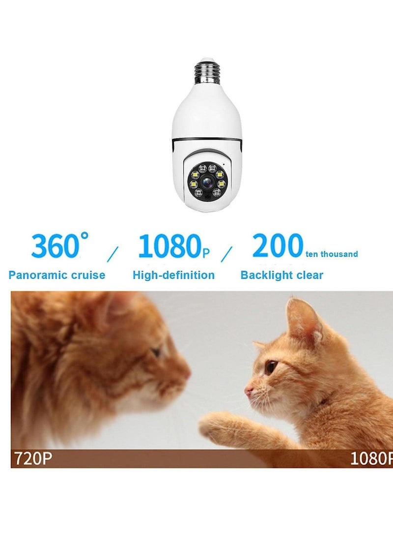 ELTRAZONE Bulb Camera 1080P, Night Vision IP Camera, PTZ Camera, 4X Digital Zoom Monitor, Home Security System, WiFi Camera Full Color  - Image 3