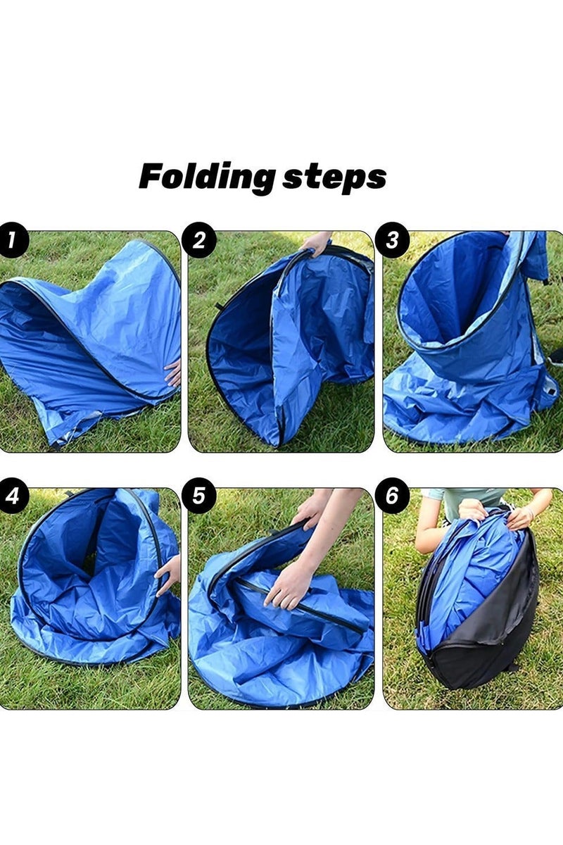 توبيز خيمة استحمام محمولة من توبيز WD-Blue بارتفاع 1.5 متر – خيمة خصوصية للاستحمام أو تبديل الملابس أو استخدام المرحاض في الخارج - Image 4