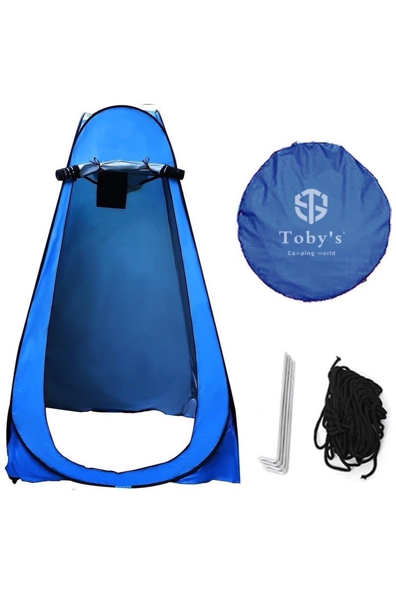 توبيز خيمة استحمام محمولة من توبيز WD-Blue بارتفاع 1.5 متر – خيمة خصوصية للاستحمام أو تبديل الملابس أو استخدام المرحاض في الخارج - Image 1