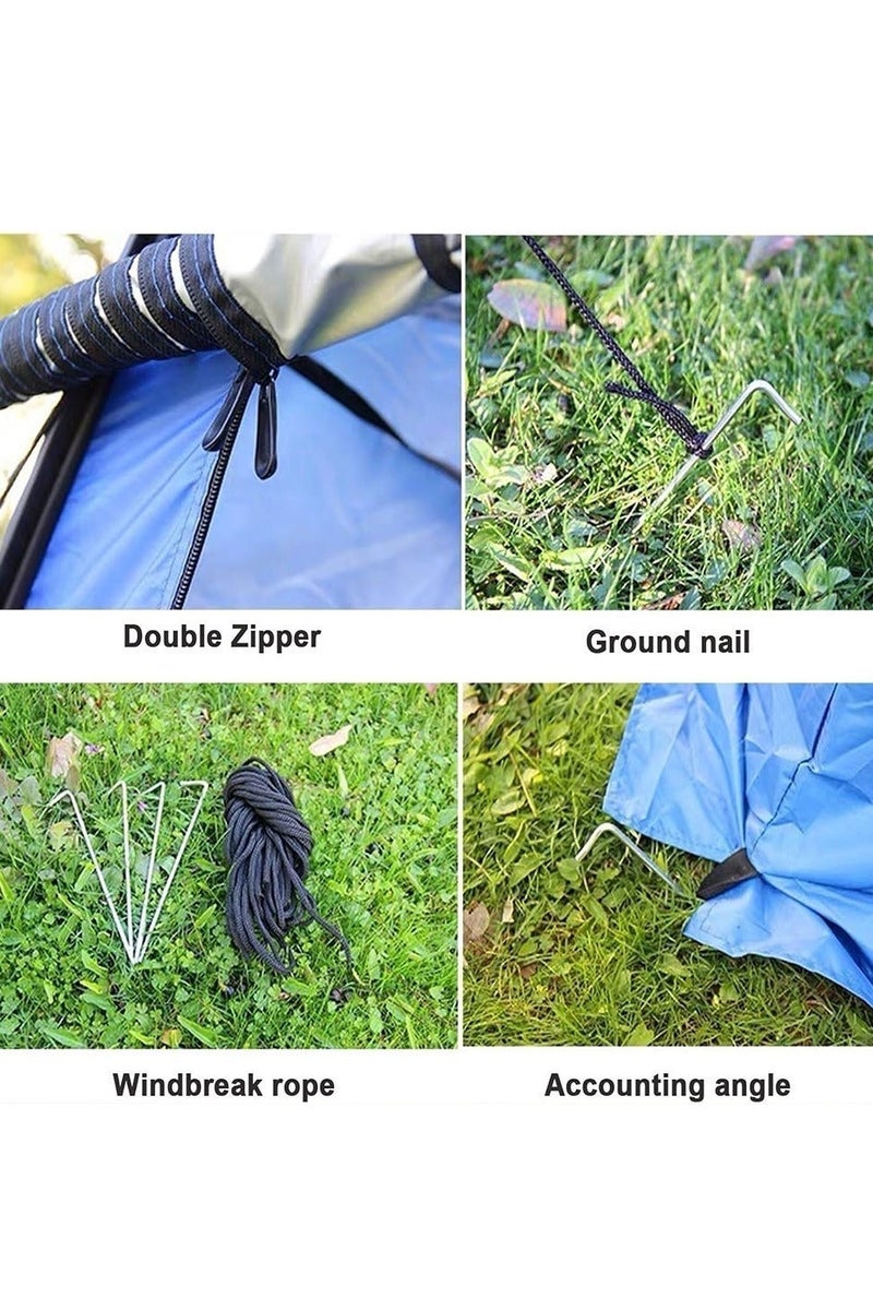 توبيز خيمة استحمام محمولة من توبيز WD-Blue بارتفاع 1.5 متر – خيمة خصوصية للاستحمام أو تبديل الملابس أو استخدام المرحاض في الخارج - Image 3