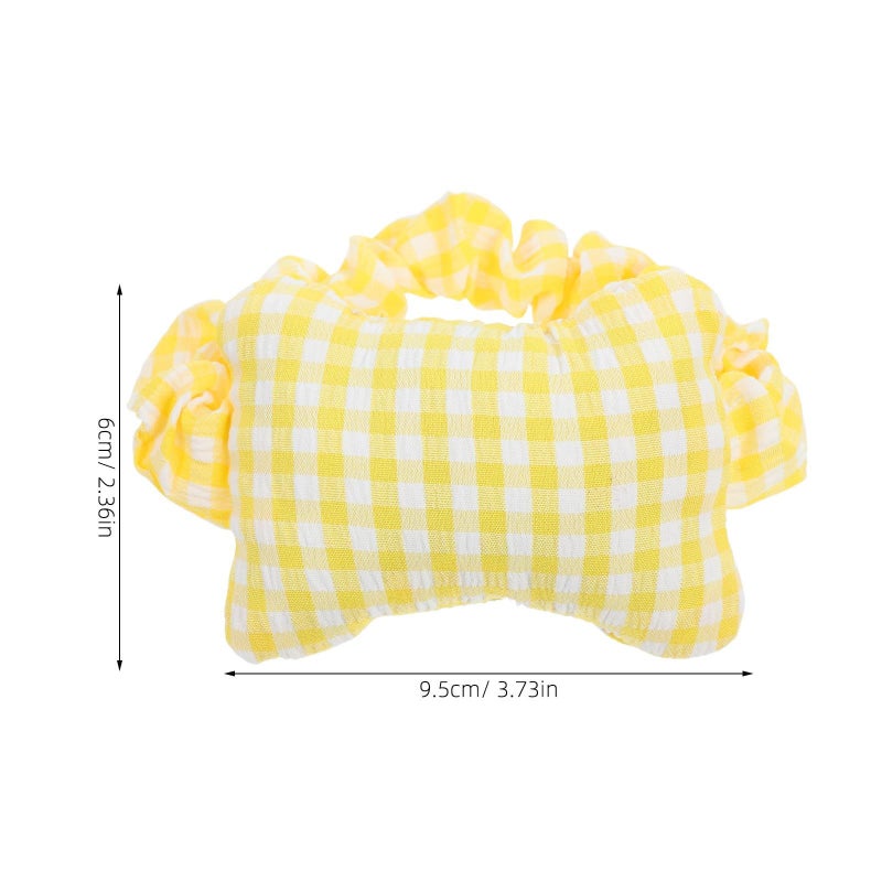 Luxshiny Yellow Grid Pattern Ergonomic Mouse Wrist Pad And Keyboard Wrist Rest Set For Office Work Comfortable Soft Support For Computer And Laptop - Image 3
