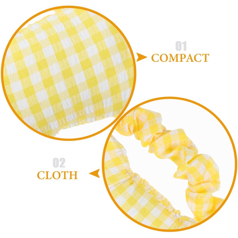 Luxshiny Yellow Grid Pattern Ergonomic Mouse Wrist Pad And Keyboard Wrist Rest Set For Office Work Comfortable Soft Support For Computer And Laptop - Image 4