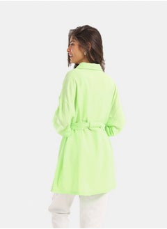 Clue Satin Dropped Shoulder Shirt  - Image 4