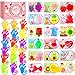 Garma 108PCS Valentines Gifts for Kids Valentines Gifts Cards with Mochi Squishies Toys and Sticky Hands Mini Stress Relief Toys for Classroom Prize Exchange Boys Girls Party Favors Toys - Image 2