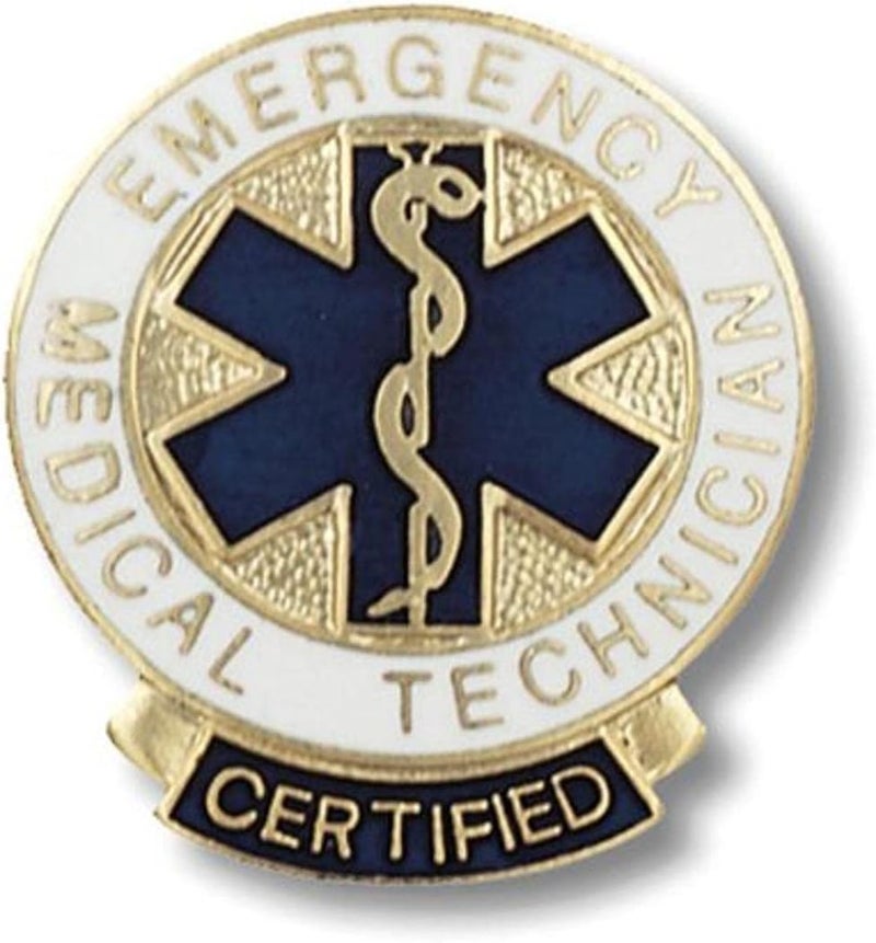 Prestige Medical Certified Emergency Medical Technician Emblem Pin