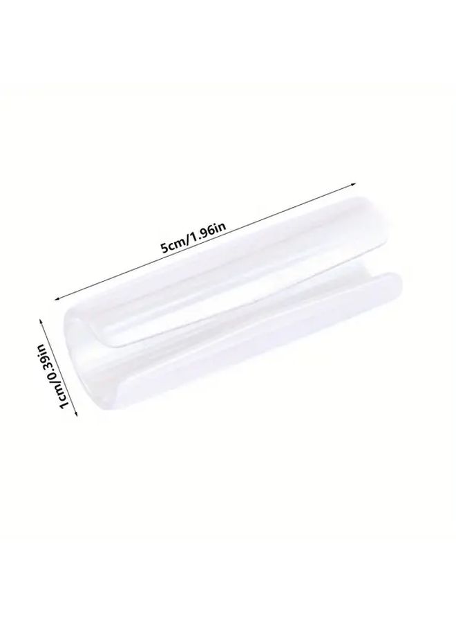 12 Clear Plastic Bed Sheet Grips Invisible Non Slip Clips For Mattress Cushions - Image 2