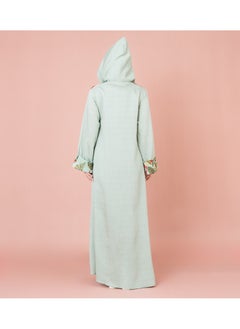 اكسا جلابية مغربية بقبعة IN1033 اخضر  - Image 4