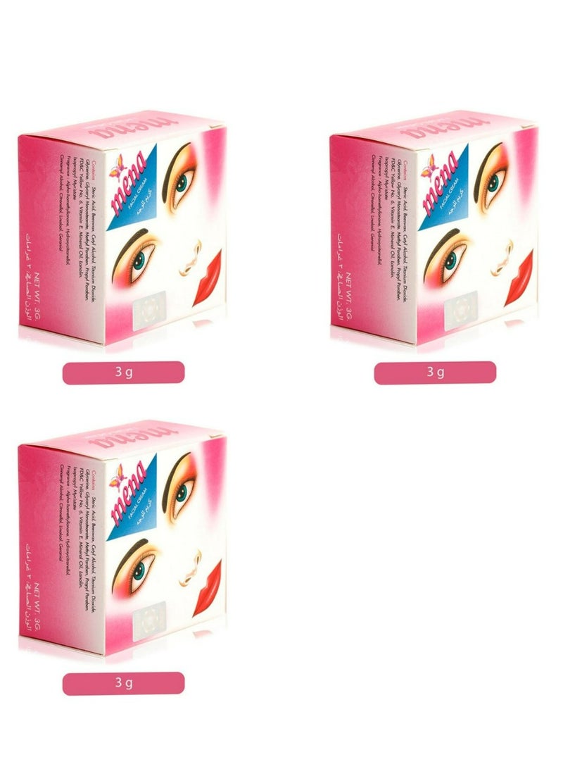 Mena Facial Cream Whitening & Softening 3 Pcs
