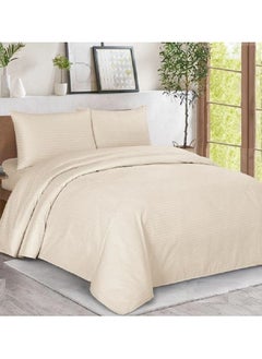 Generic Bed sheet set with elasticated edges Classic 100 % Cotton, of 4 pieces, king size,HOTEL-L016  - Image 2