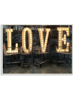 Stupell Industries Stupell Industries Home Décor L O V E Lights in Carts Photography Wall Plaque Art  - Image 1