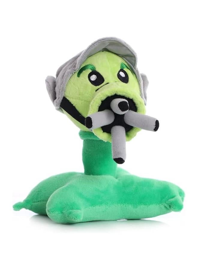 PVZ Gatling Pea Plush Figure Set - Zombie Plant Stuffed Toy with 50pcs Stickers  - Image 2