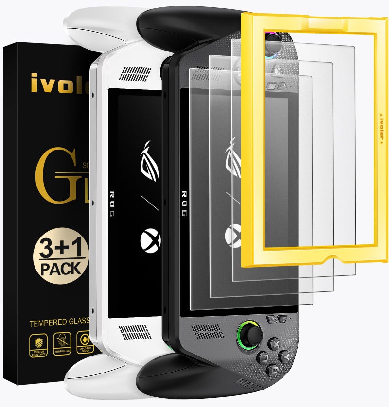 ivoler 3-Pack anti-glare Etched Screen Protector for ASUS ROG Xbox Ally/ROG Xbox Ally X Handheld 2025ï¼ŒMatte Anti Glare Tempered Glass with Alignment Frame Anti-Scratch Full Coverage Guard - Image 1