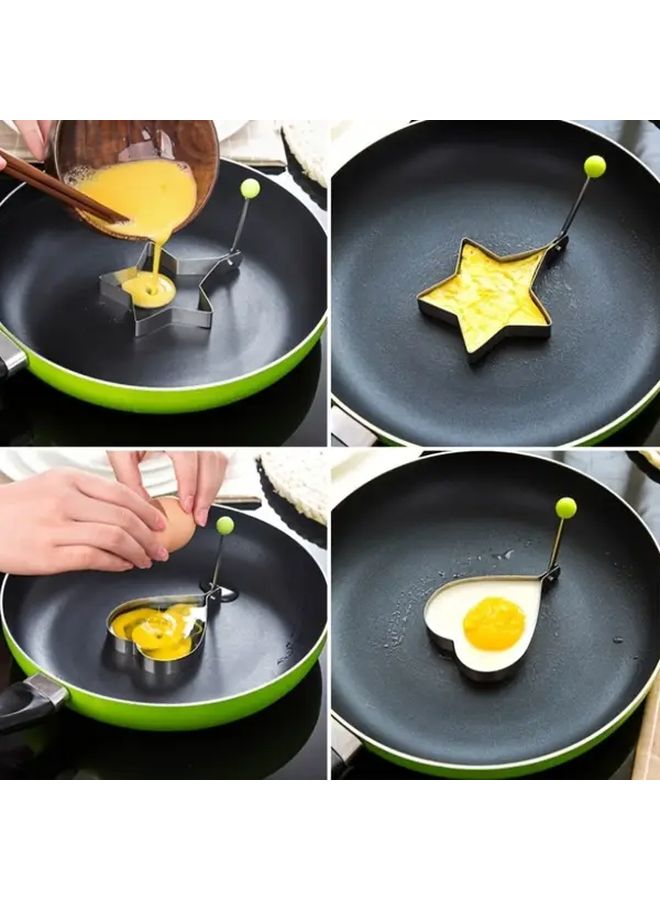 5 Styles Stainless Steel Egg Frying Molds With Non Slip Handles Kitchen Cooking Tools - Image 4
