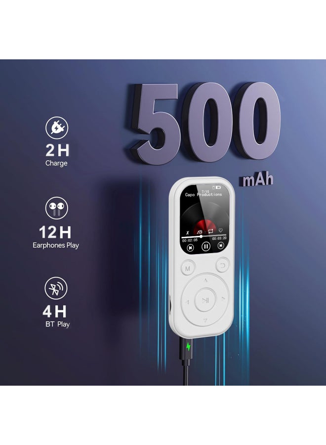 Beauenty 【Edition】 MP3/MP4 Music Player Electronic Radio 2-inch HD Screen Walkman-Body Color:White-Memory Capacity:8GB - Image 4