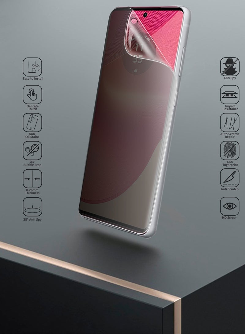 Wtech Motorola Edge 50 Fusion / Motorola S50 Neo / Motorola Moto G85 5G 2024 Premium Anti Spy / Anti Privacy Film Thin And Flexible Screen Protector - Clear  - Image 2