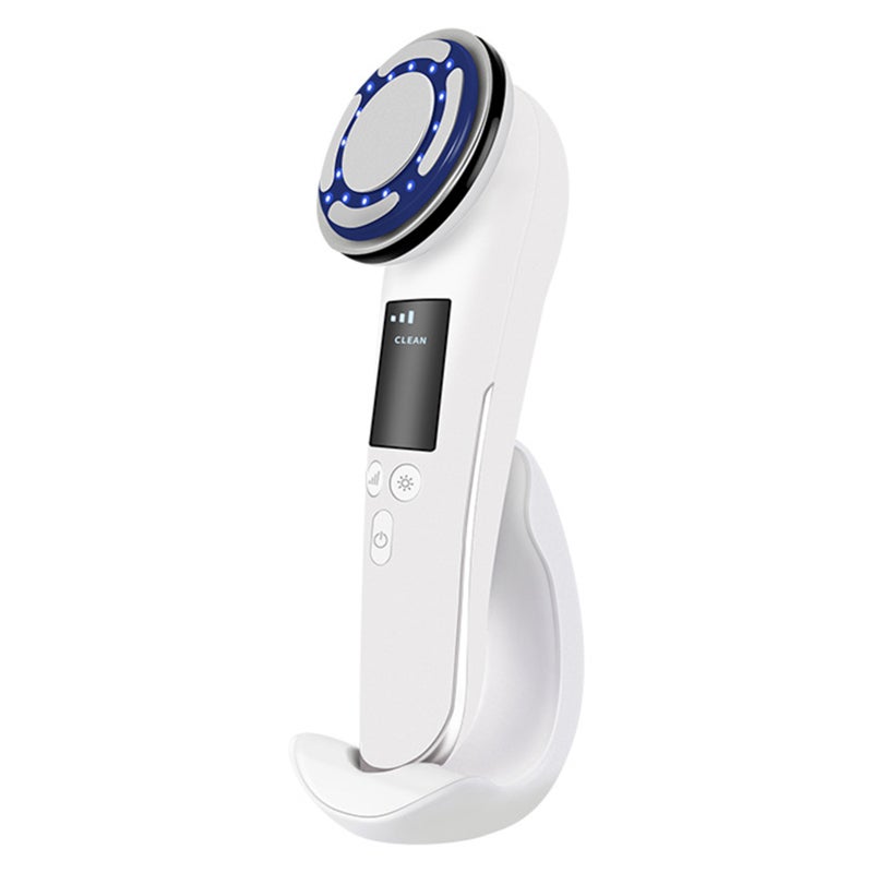 Hot & Cold Beauty Device: White Food-Grade Enlarged Massage Head - Multi-Mode Skin Care Tool With 304 Stainless Steel Conductive Sheet for Whole Face Skin Texture Improvement - Image 1