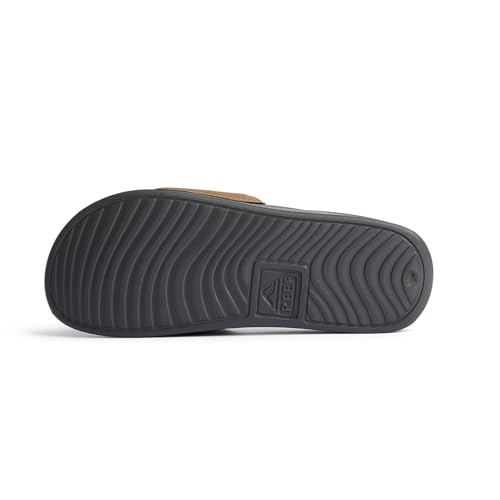 Reef One Slide Mens Sandal, Lightweight & Water Friendly, Grey/Tan, 12 - Image 3