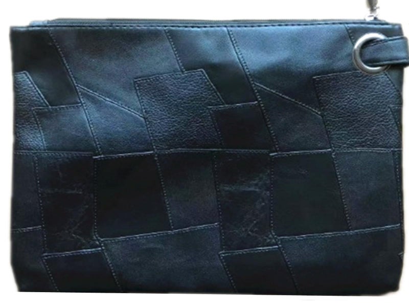 ruizedidi Clutch Purses for Women Evening Bag Women's Handbags Purse Trendy Designer Wedding Pu Leather Wristlet black splicing - Image 1