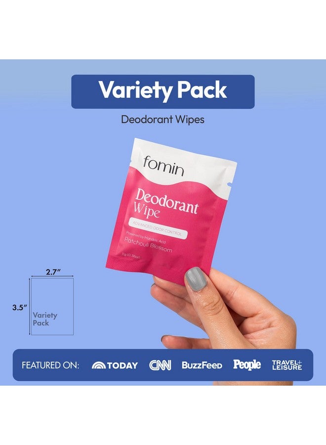 FOMIN FOMIN Acidified Travel Deodorant Wipes For Women & Men - 15 Count - Variety Pack - pH Balanced, Mini Deodorant Travel Size Wipes - Plastic-Free, Individually Wrapped Underarm Body Wipes - Image 4